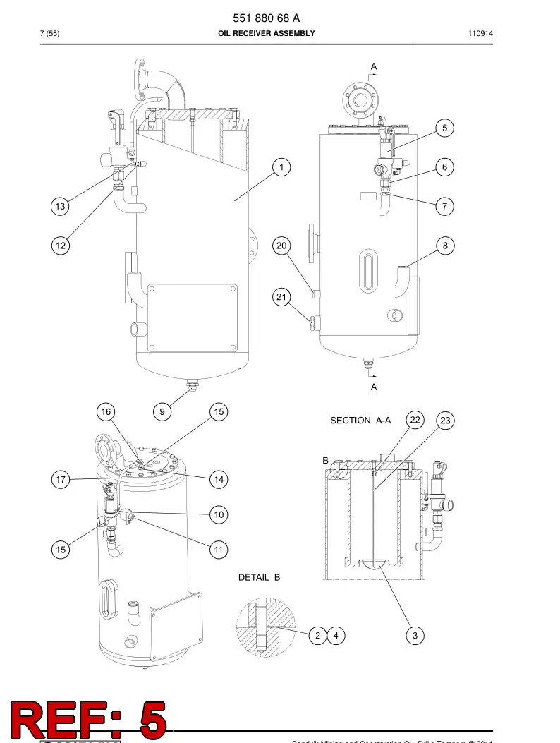 691684 691684 Safety valve - Sandvik Technical Drawing