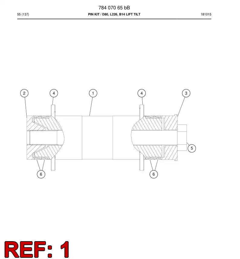 70012271 700 122 71 Pin - Sandvik Technical Drawing