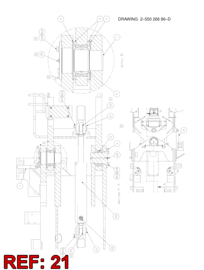 70012330 700 123 30 Axle lockating pin - Sandvik Technical Drawing