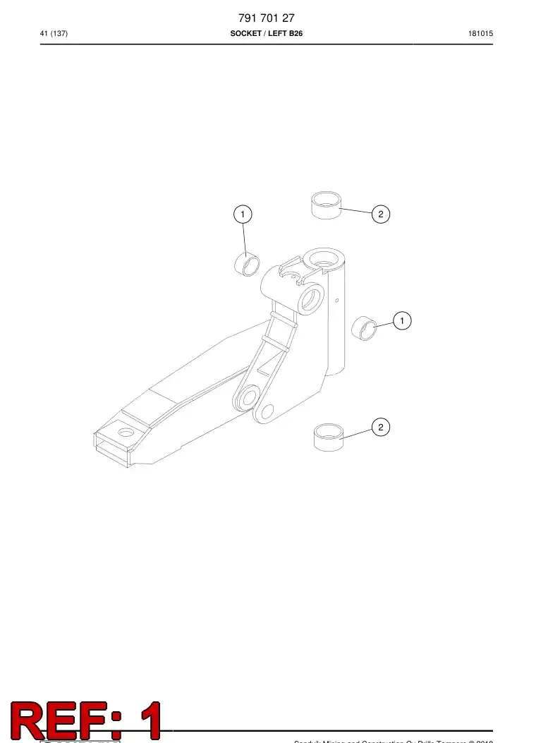 70180436 701 804 36 BUSHING - Sandvik Technical Drawing