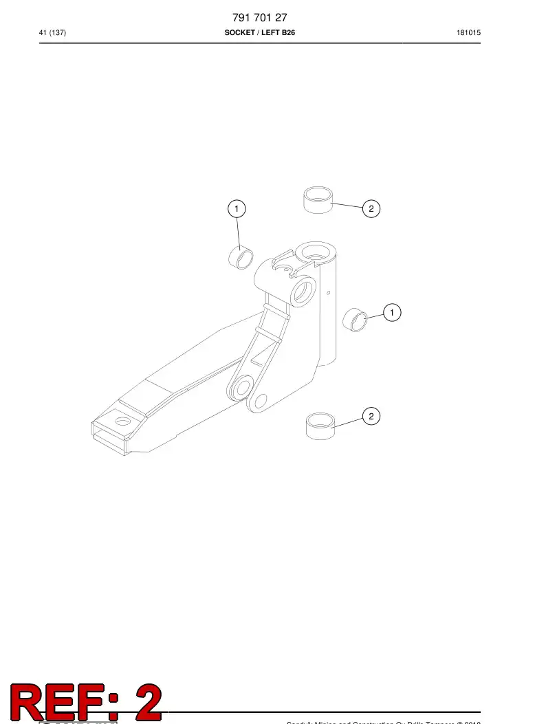 70180440b 701 804 40b BUSHING - Sandvik Technical Drawing