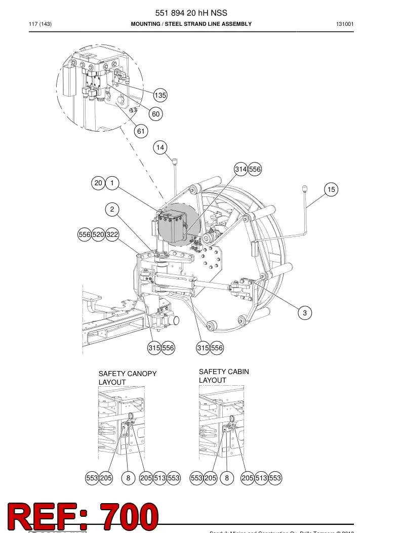 703499 703499 Nut - Sandvik Technical Drawing