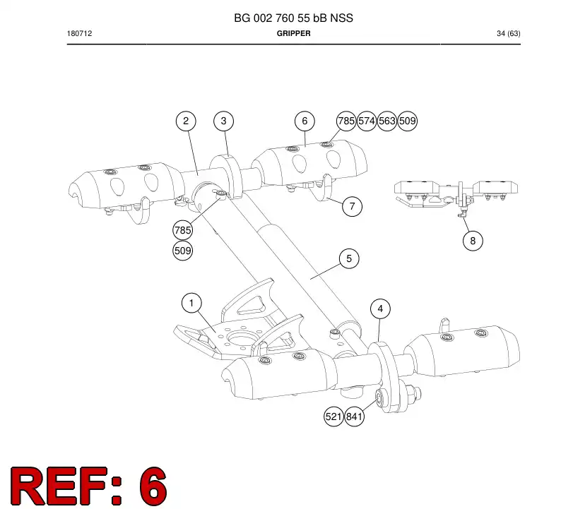 70450691a 704 506 91a Pad - Sandvik Technical Drawing