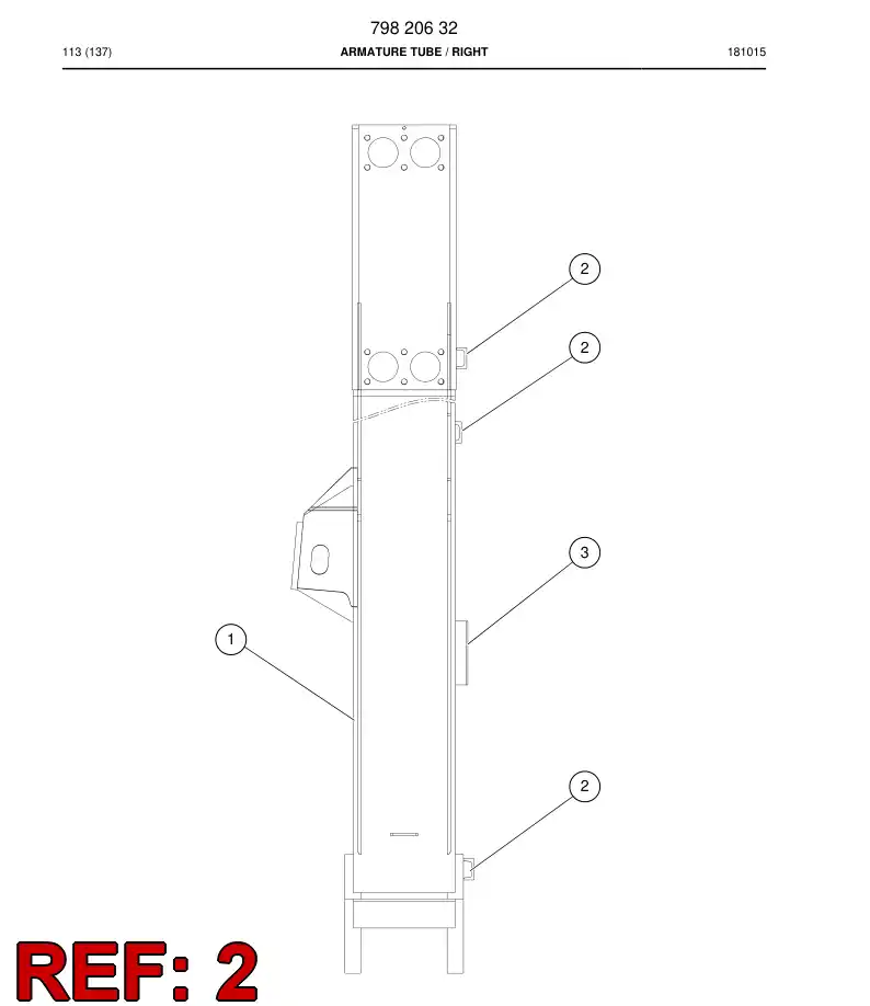 70534375a 705 343 75a Bracket, Mounting - Sandvik Technical Drawing
