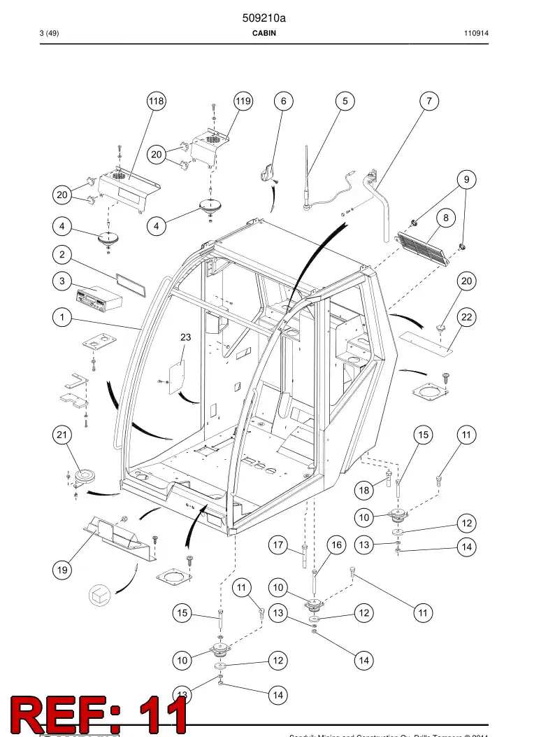 705427 705427 Bolt - Sandvik Technical Drawing