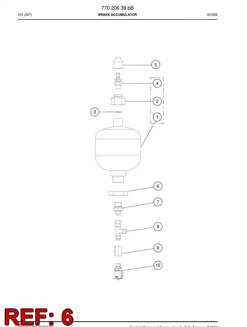 70690415 706 904 15 Nut - Sandvik Technical Drawing