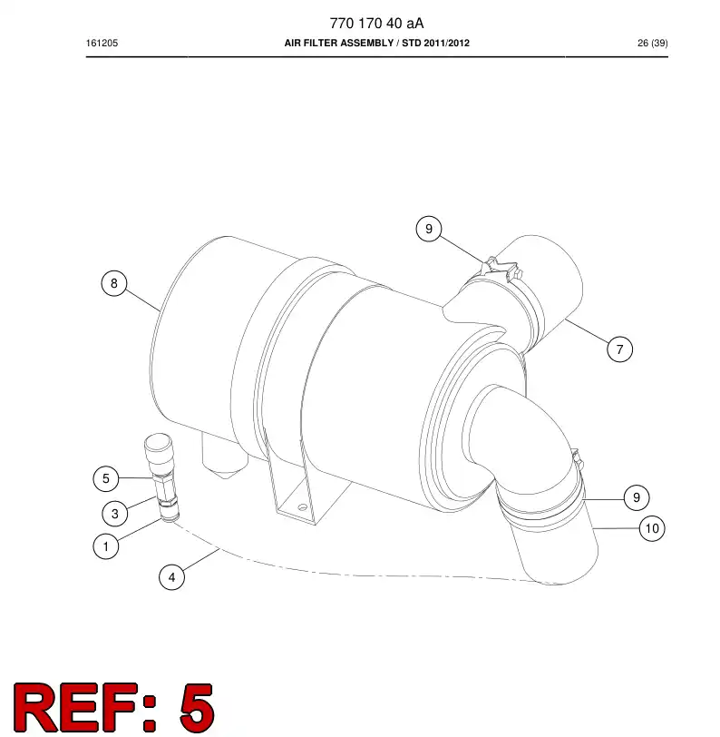 70800417 708 004 17 Adapter - Sandvik Technical Drawing