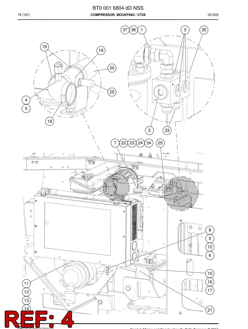 70801093 708 010 93 Fitting - Sandvik Technical Drawing
