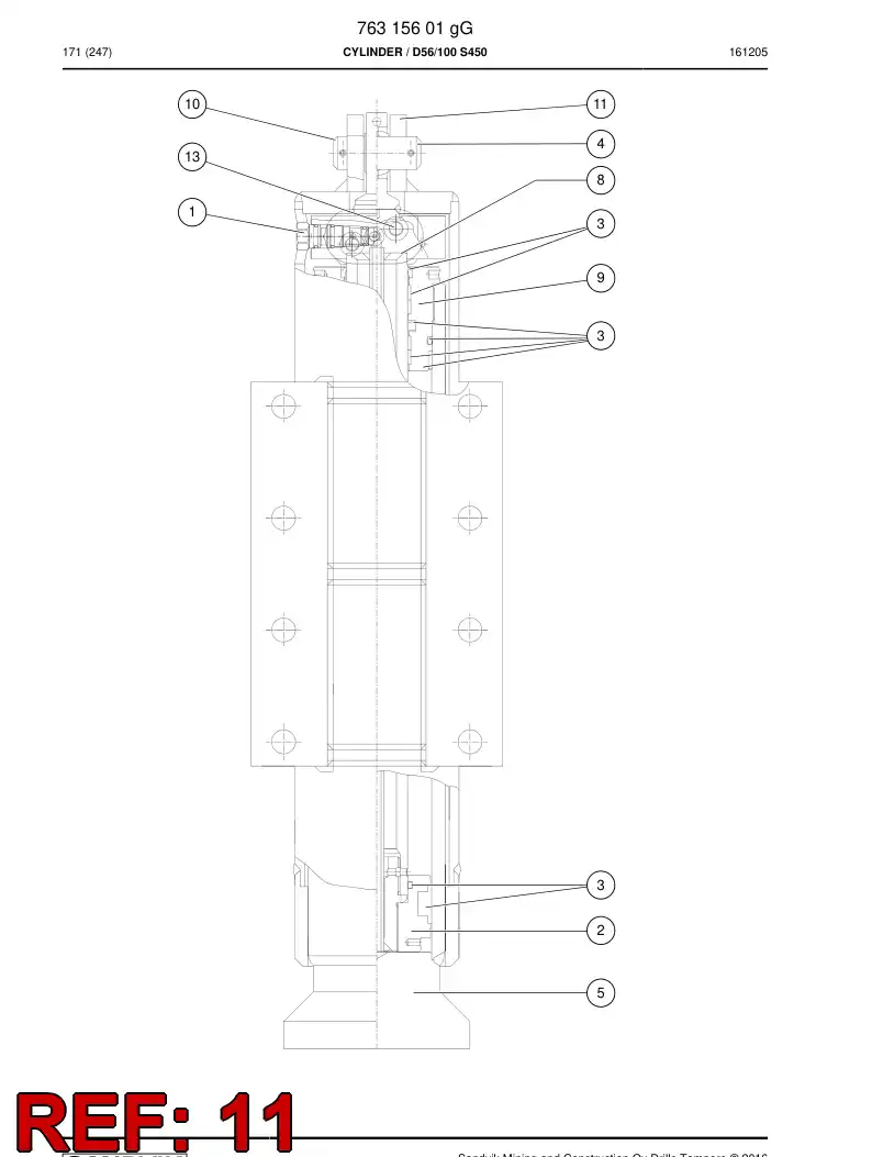 71407430 714 074 30 Rod End - Sandvik Technical Drawing