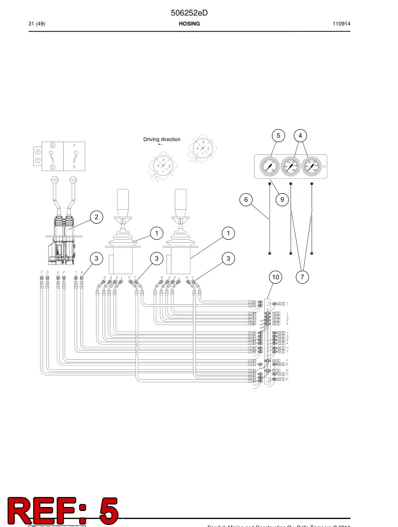 727237 727237 Pressure gauge - Sandvik Technical Drawing