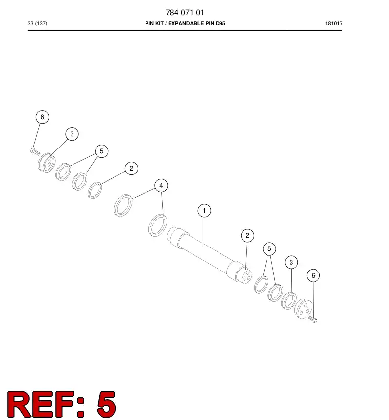 73060185 730 601 85 BLOCKING TAPER - Sandvik Technical Drawing