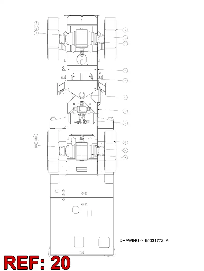 73101201 731 012 01 WHEEL ASSEMBLY - Sandvik Technical Drawing