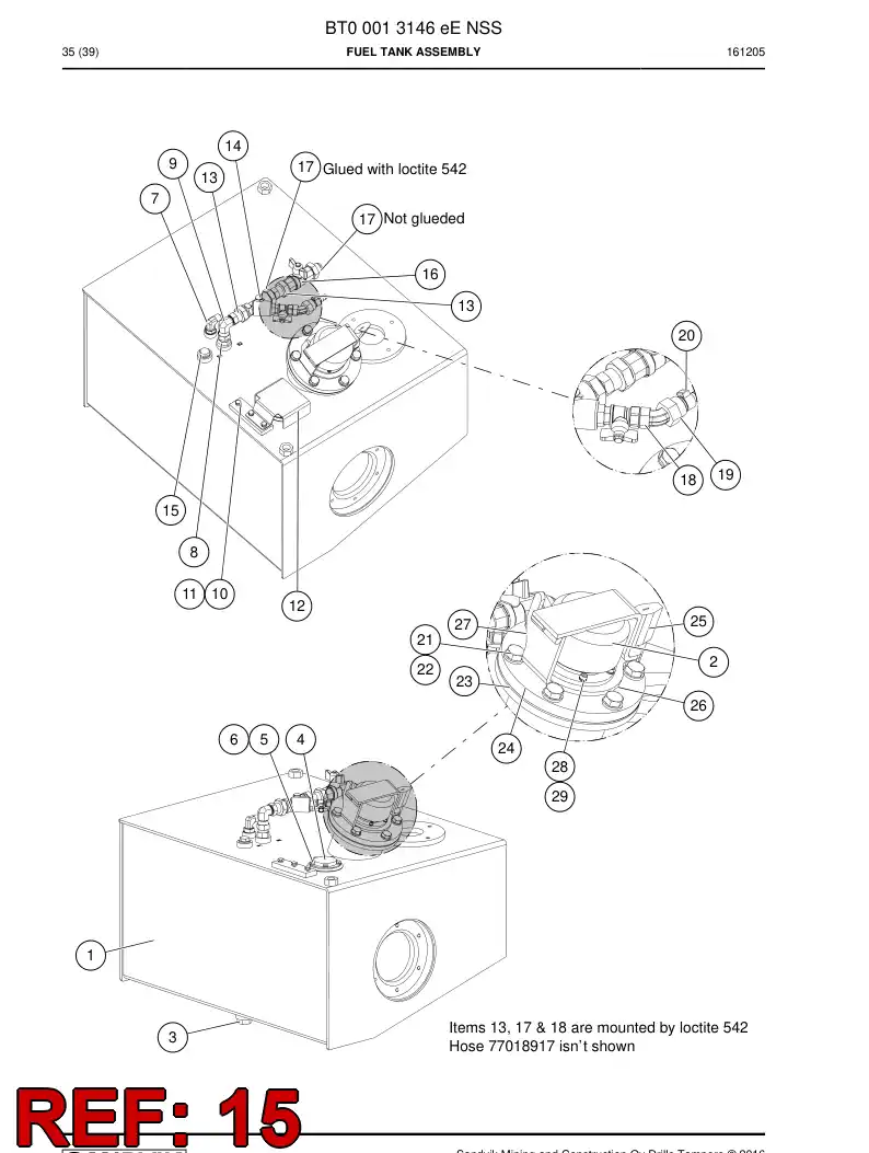 73280002 732 800 02 PLUG - Sandvik Technical Drawing
