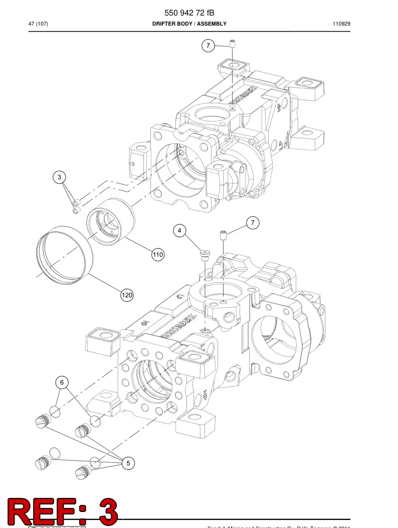 73282506 732 825 06 Plug - Sandvik Technical Drawing
