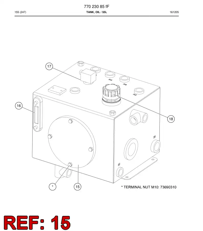 73288002 732 880 02 Hatch - Sandvik Technical Drawing