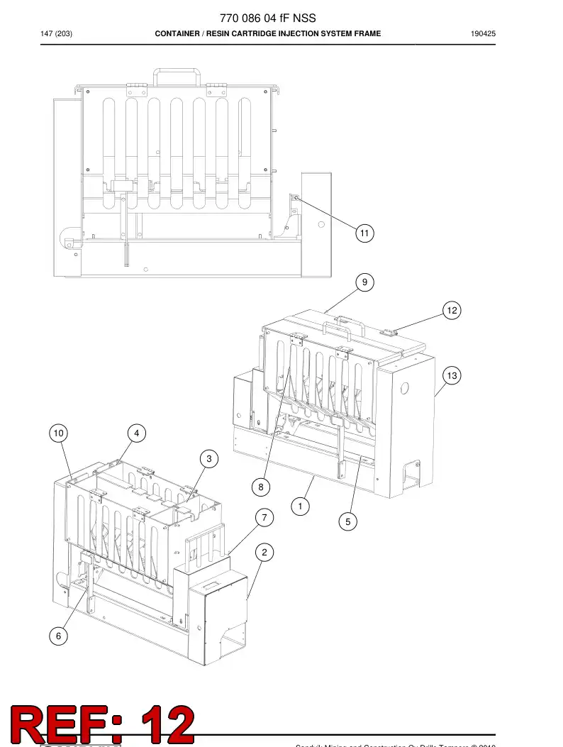 73551001a 735 510 01a Hinge - Sandvik Technical Drawing