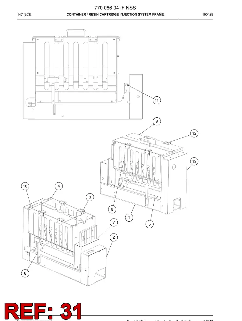 73690610 736 906 10 Nut - Sandvik Technical Drawing