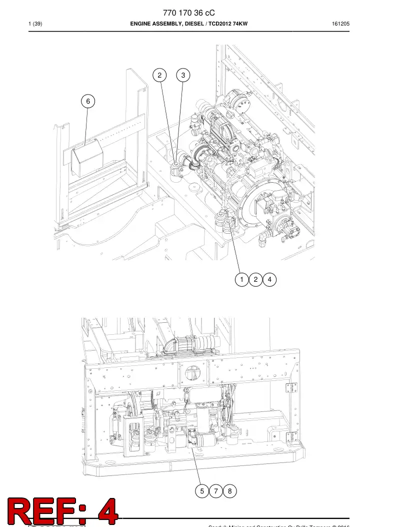 73692715 736 927 15 Nut - Sandvik Technical Drawing
