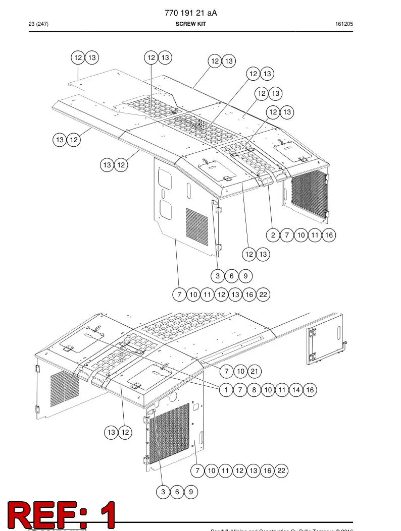 73700174 737 001 74 Screw - Sandvik Technical Drawing