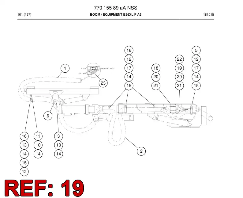 73700352 737 003 52 Screw - Sandvik Technical Drawing