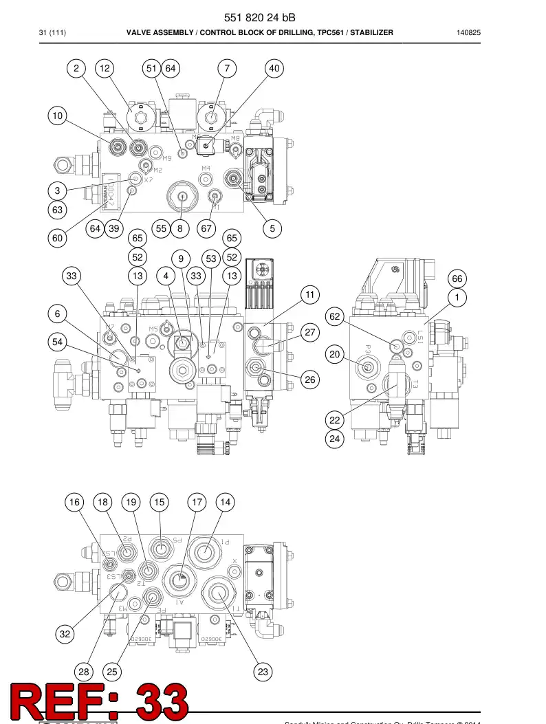 73702151 737 021 51 SCREW - Sandvik Technical Drawing