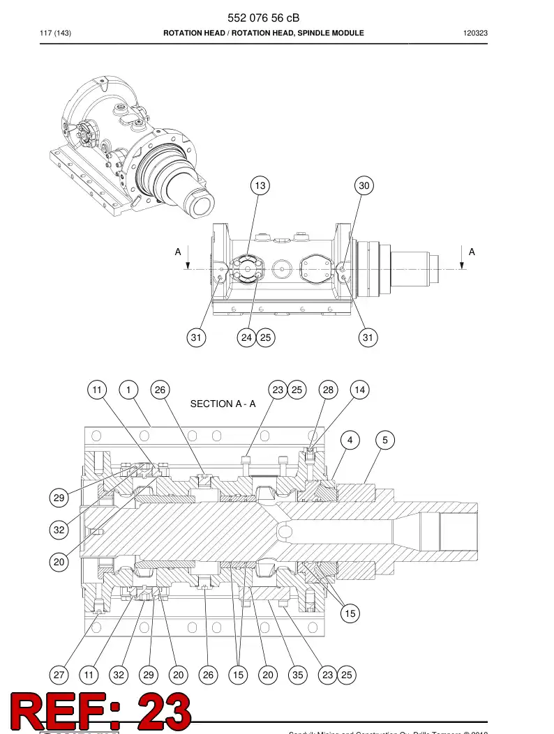 73702419 737 024 19 Hexagon socket head screw - Sandvik Technical Drawing