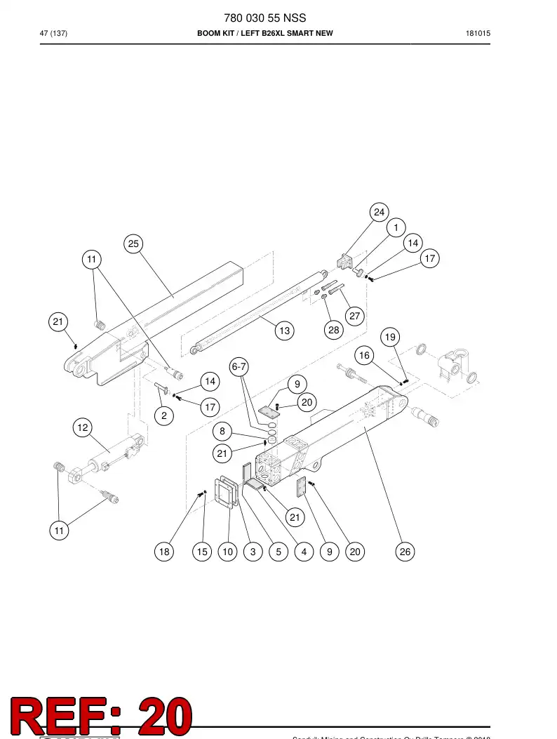 73702505 737 025 05 SCREW - Sandvik Technical Drawing
