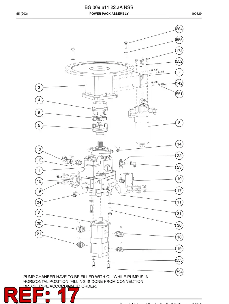 73702516 737 025 16 SCREW - Sandvik Technical Drawing