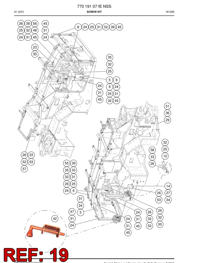73703055 737 030 55 SCREW - Sandvik Technical Drawing