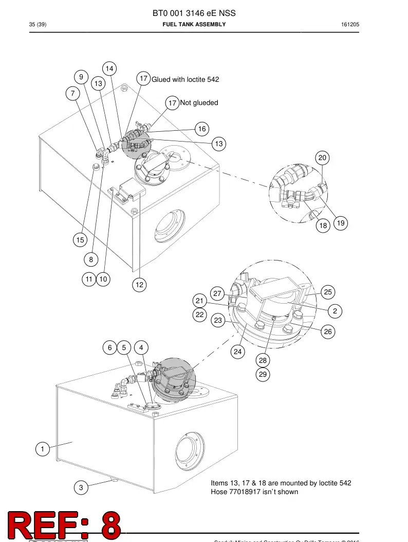 73801811 738 018 11 Straight thread adapter - Sandvik Technical Drawing