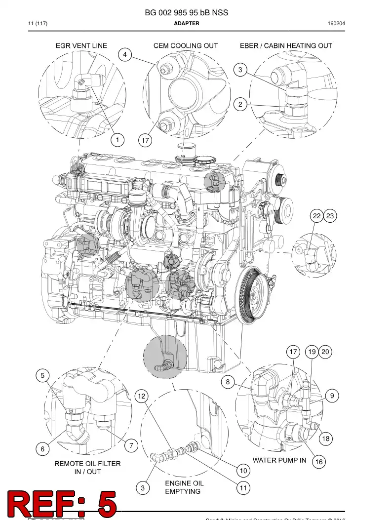 73804109 738 041 09 Adapter - Sandvik Technical Drawing
