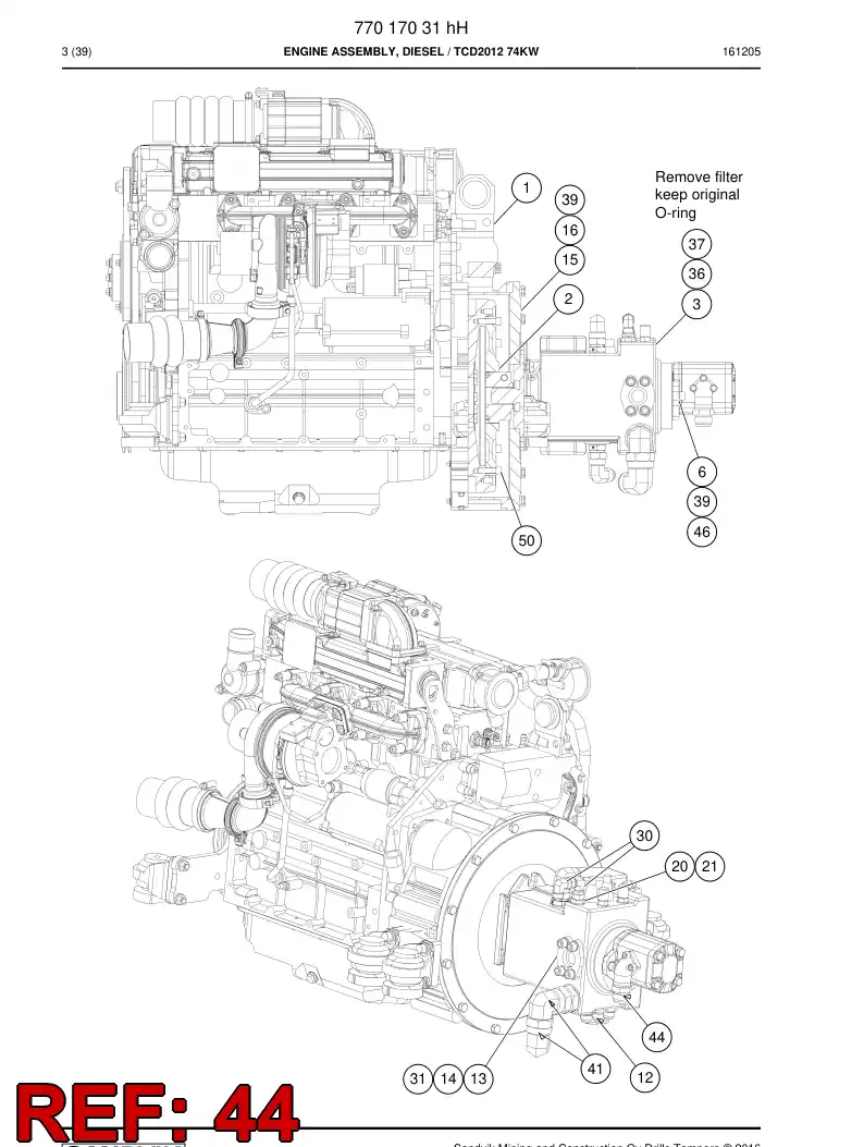 73809513 738 095 13 Adapter - Sandvik Technical Drawing