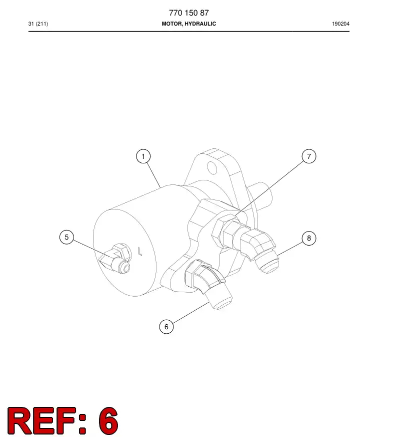 73809605 738 096 05 Adapter, Hydraulic - Sandvik Technical Drawing