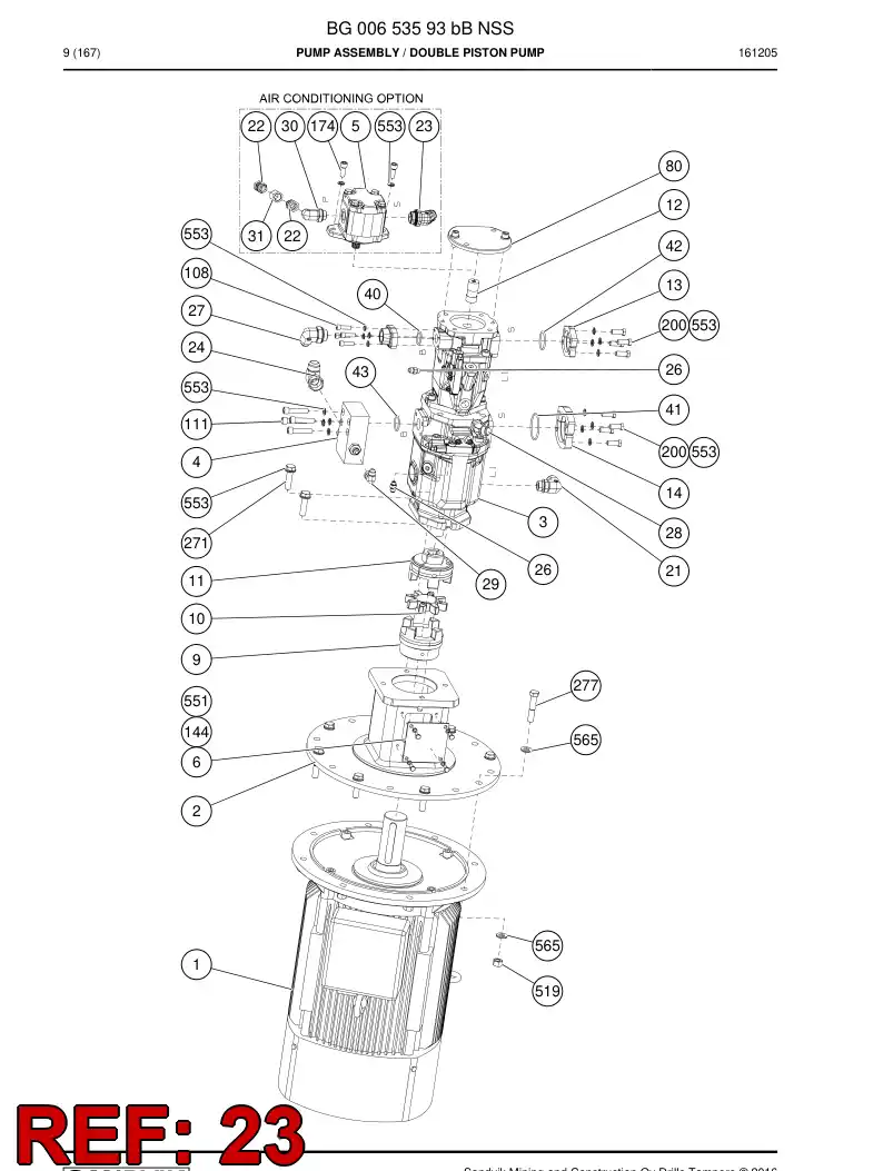 73809610 738 096 10 Adapter - Sandvik Technical Drawing
