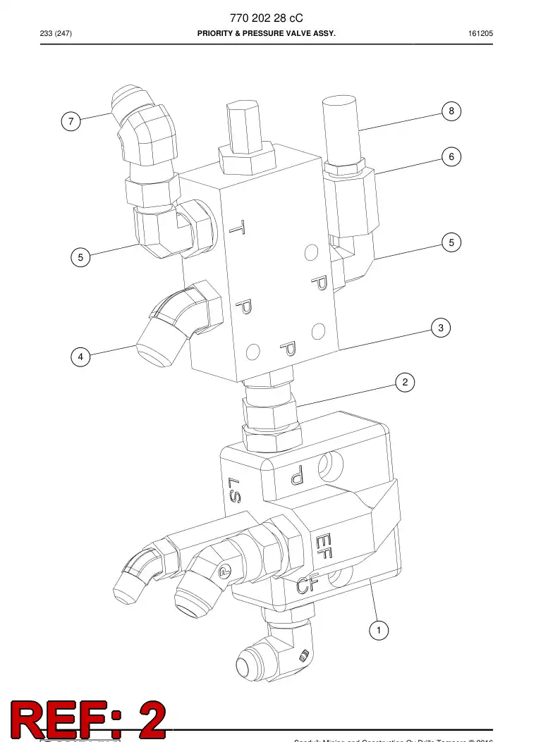 73809804 738 098 04 Fitting - Sandvik Technical Drawing