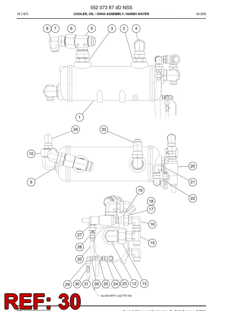 73810128 738 101 28 Collar - Sandvik Technical Drawing