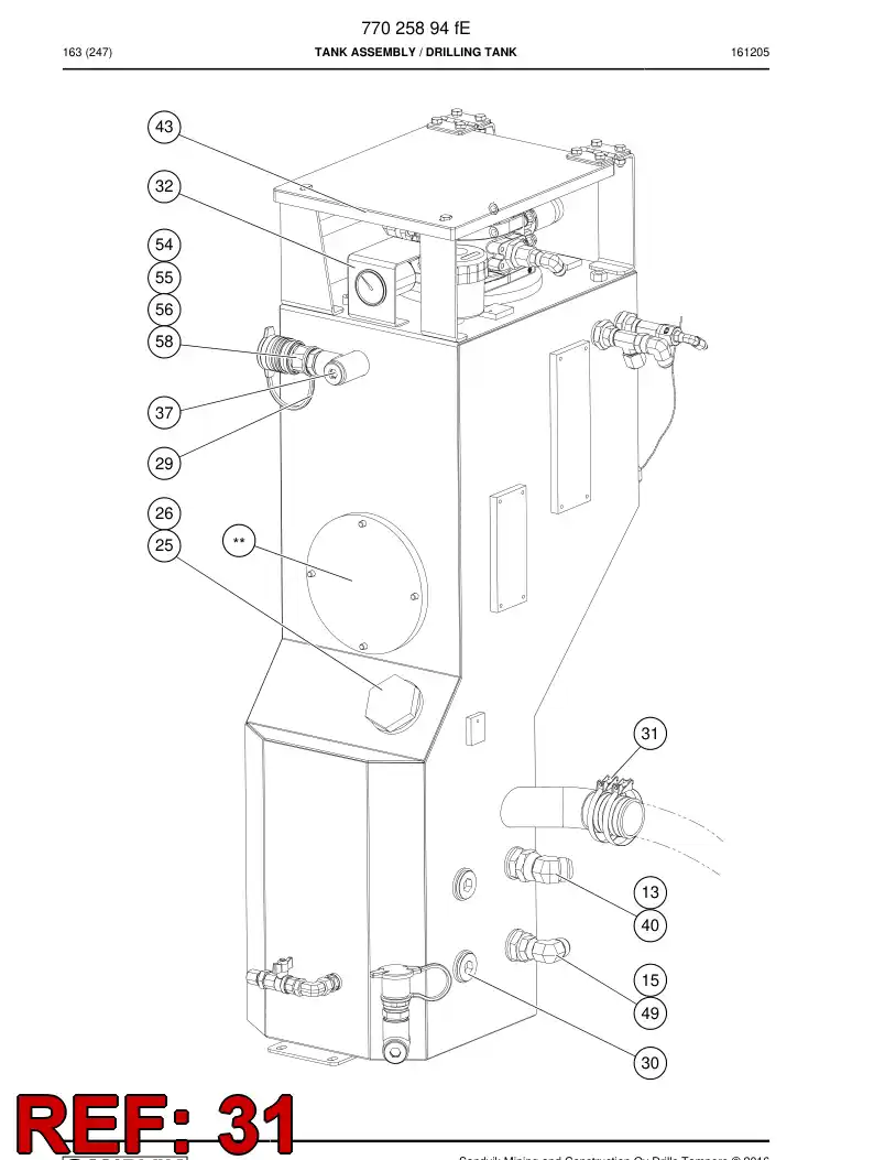 73814190 738 141 90 Collar - Sandvik Technical Drawing