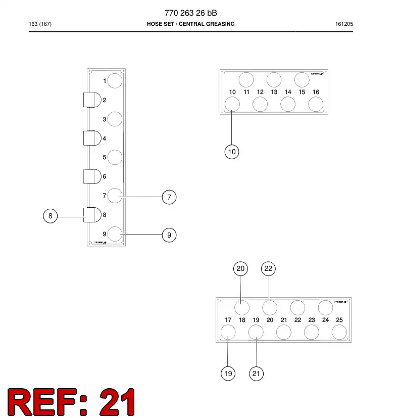 73822531 738 225 31 Hose - Sandvik Technical Drawing