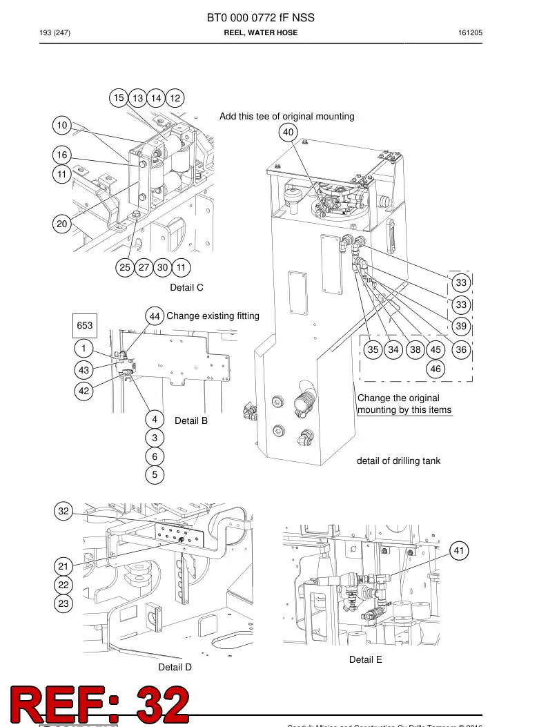 73822537 738 225 37 FLEX 2SC M4 7/16 LG:2500 - Sandvik Technical Drawing