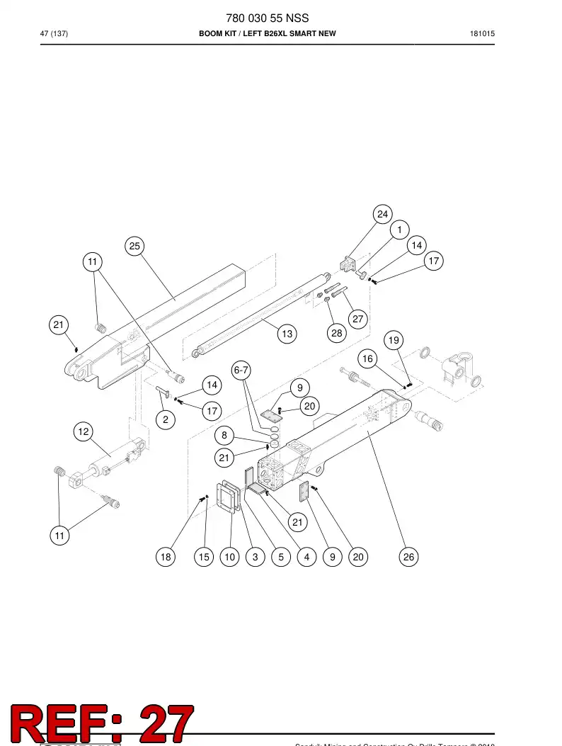 73827153 738 271 53 Hose - Sandvik Technical Drawing