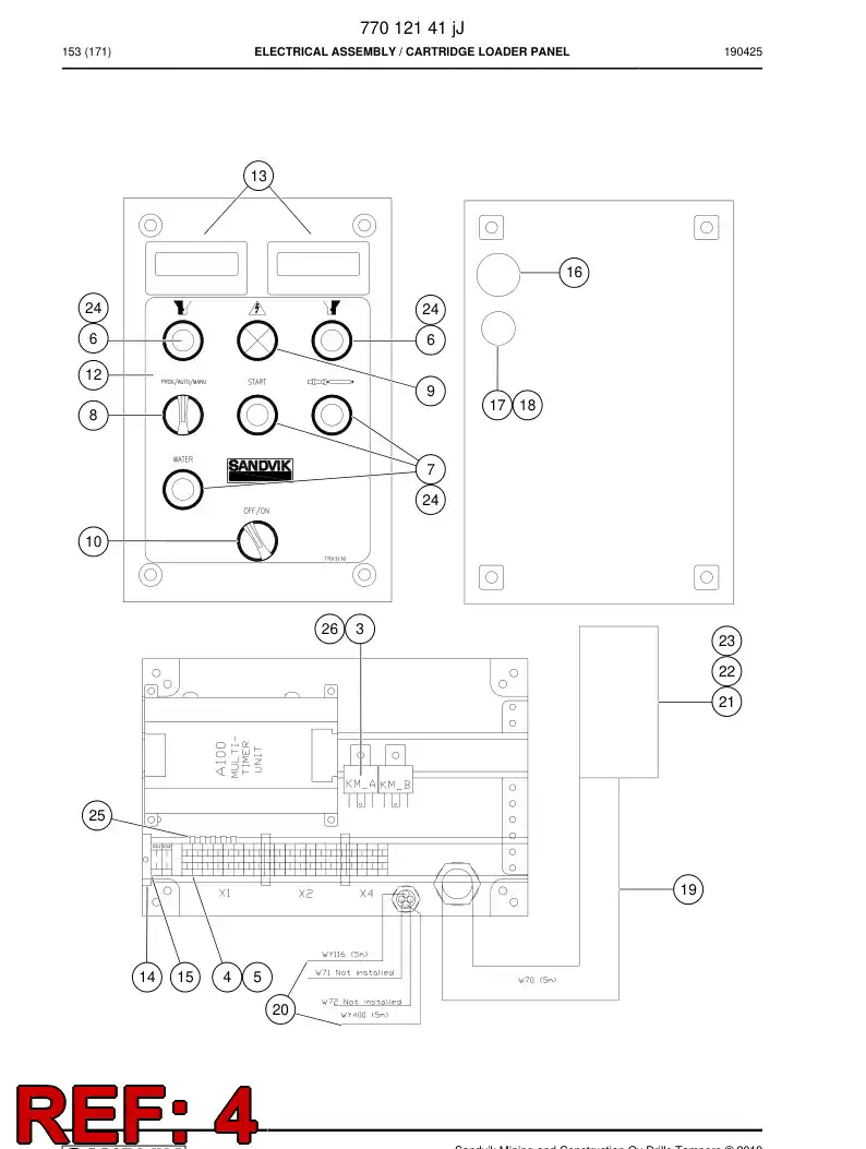 74165092 741 650 92 Terminal block - Sandvik Technical Drawing