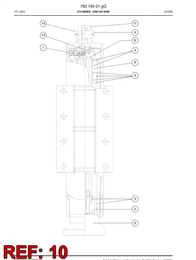75013163 750 131 63 Pin - Sandvik Technical Drawing