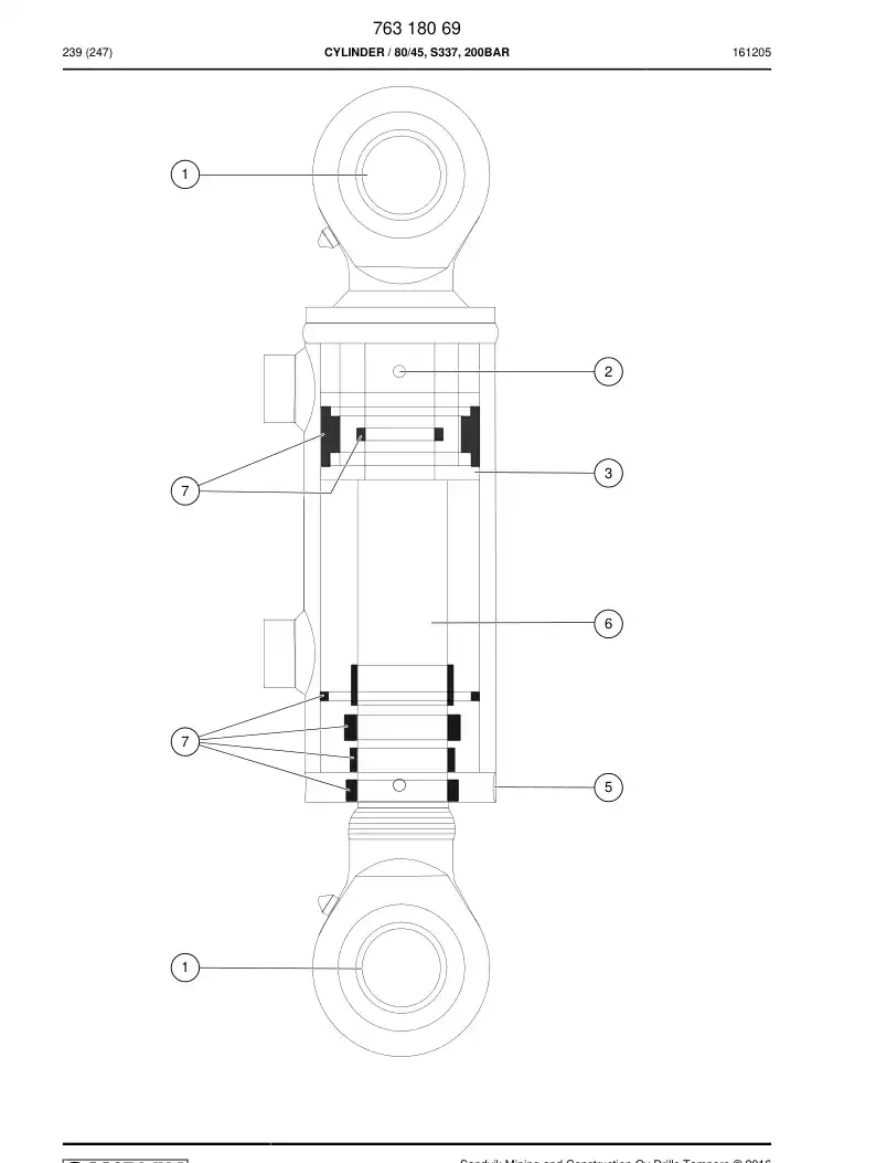 75133158a 751 331 58a PISTON - Sandvik Technical Drawing