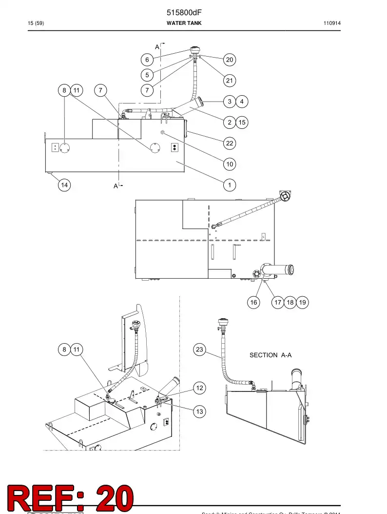 752038 752038 Bolt - Sandvik Technical Drawing