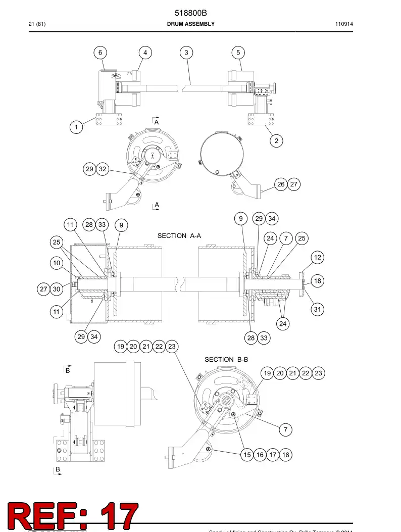 754892 754892 Retaining ring - Sandvik Technical Drawing