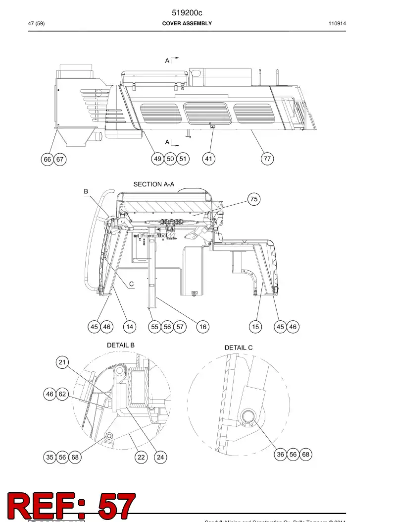 756321 756321 Bolt - Sandvik Technical Drawing