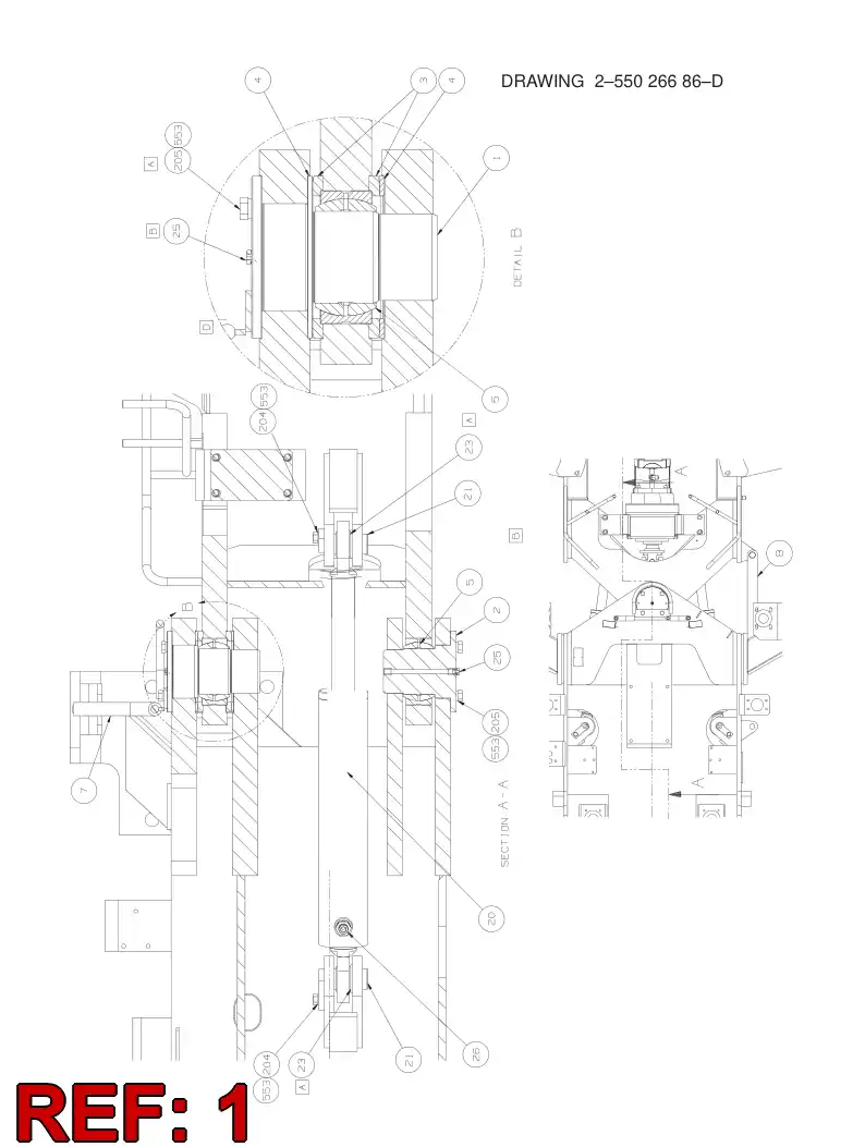 76318069 763 180 69 CYLINDER - Sandvik Technical Drawing