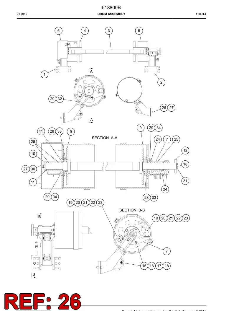 764071 764071 Bolt - Sandvik Technical Drawing