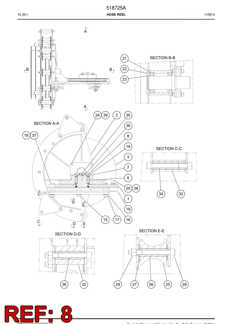 764800 764800 Circlip - Sandvik Technical Drawing