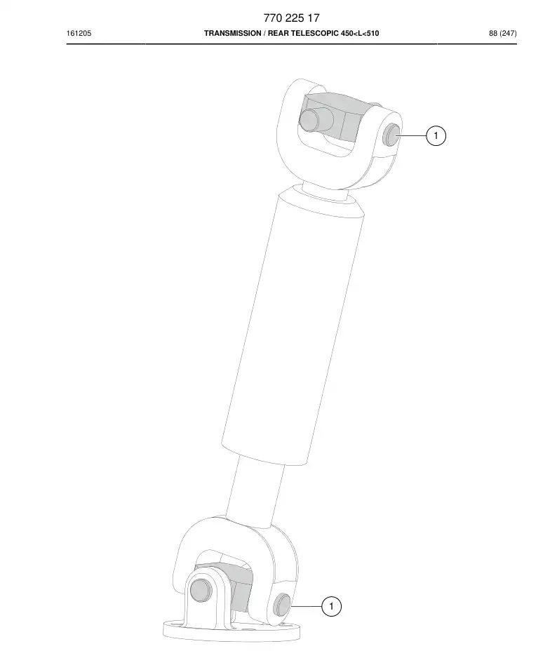 77006394 770 063 94 Cross-link - Sandvik Technical Drawing